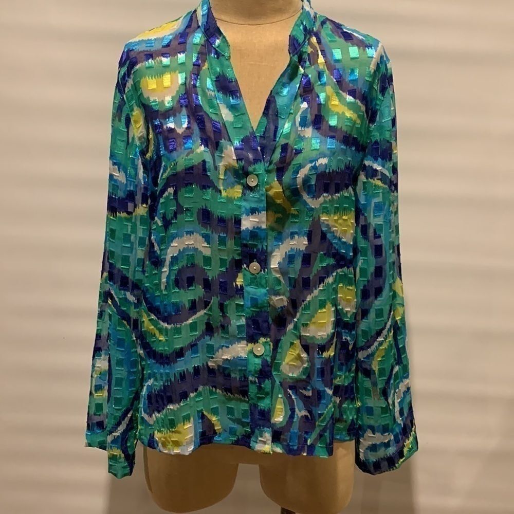 Ruby Road Favorites sheer blouse, Size 10